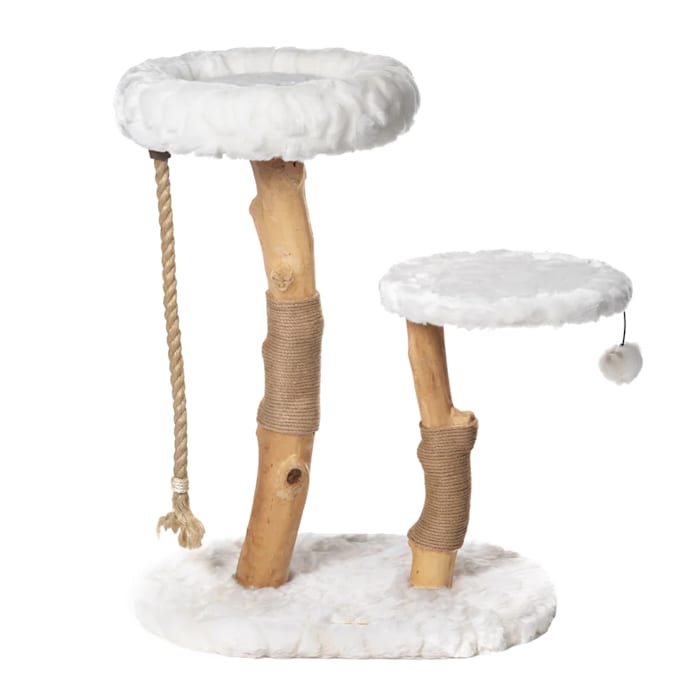 Mau Lifestyle White Rizzo Cat Tree, 32" H