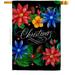 Ornament Collection Christmas Bouquet 2-Sided Polyester 40 x 28 in. House Flag in Black/Red | 40 H x 28 W in | Wayfair