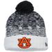 Girls Youth New Era Navy Auburn Tigers Fade Cuffed Pom Knit Hat