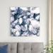 Red Barrel Studio® Blue Shaded Leaves III by Alonzo Saunders - Wrapped Canvas Painting Canvas, Wood in White | 36 H x 36 W x 1.25 D in | Wayfair