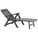 Winston Porter Deckchair Patio Lounge Chair Outdoor Folding Sunlounger Sunbed Plastic Plastic in Gray | 37.8 H x 28.35 W x 74.41 D in | Wayfair