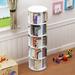 Latitude Run® 360° Rotating Stackable Shelves Bookshelf Organizer Plastic in White | 63 H x 18.1 W x 18.1 D in | Wayfair