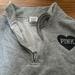 Pink Victoria's Secret Tops | Good Used Condition Victoria’s Secret Pink Half-Zip Sweatshirt Size S | Color: Gray | Size: S