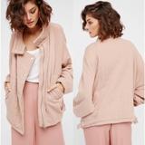 Free People Jackets & Coats | Free People Women's Oversize Knit Zip-Front Jacket Medium/Large | Color: Cream | Size: L