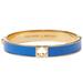 Kate Spade Jewelry | Kate Spade Hole Punch Spade Hinged Bracelet In Blue & Gold | Color: Blue/Gold | Size: Os