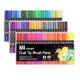 Laconile 72 Farben Pinselstifte mit zwei Spitzen, Filzstifte, Malstifte für Erwachsene und Kinder Malen Färben, Skizzieren, Zeichnen (Schwarz)