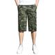 FEOYA Cargo Shorts Men Summer Casual Elastic Camo Combat Work Shorts Mens Cotton Climbing Hiking Shorts Outdoor Shorts Sports Shorts Multi Pocket Camo Green M