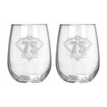 San Francisco 49ers 75th Anniversary 10oz. Logo Wine Glass Set