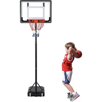 Portable Basketball Hoop Backboard System Stand Outdoor Sports Equipment Height Adjustable 5Ft-6.8Ft with Wheels for Kids