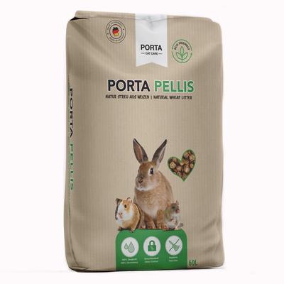 60l Porta Pellis Strohpellets für Kleintiere, Premium-Naturstreu