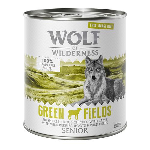 "6 x 800 g Senior ""Freilandfleisch"" Wolf of Wilderness Hundefutter"