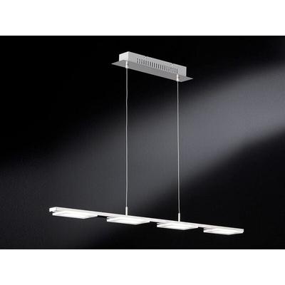 LED Pendelleuchte VERSO modern 4-flammig Silber matt, Breite 87cm Image