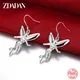 ZDADAN-Boucles d'oreilles pendantes d'ange en argent regardé 925 pour femmes breloque bijoux de