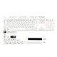 Capuchons de touches pour clavier mécanique de jeu PBT 125 prédire noir blanc sans profil