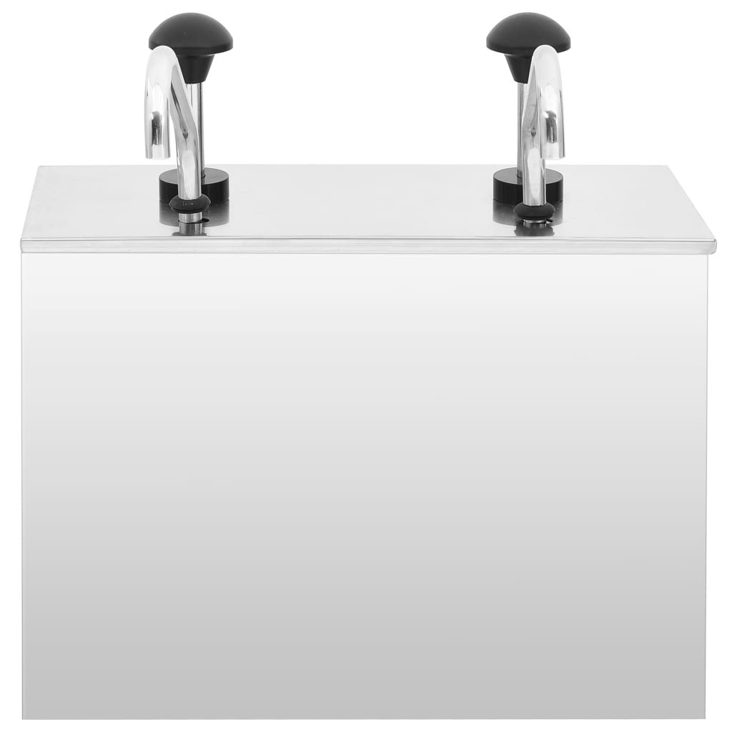 vidaXL Saucen-Spender Edelstahl 2 x 3,5 L Image