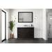 Marsyas 48 in W x 22 in D White Bath Vanity, Grey Quartz Countertop, Faucet Set and 44 in Mirror