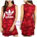 Adidas Dresses | 5) Adidas Orig Red Floral Dress Xs | Color: Red | Size: Xs