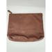 Free People Bags | Free People Dark Brown Faux Leather Zipper Pouch Bag Lined 15 In. X 11 In. | Color: Brown | Size: Os