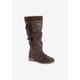 Women's Bianca Water Resistant Knee High Boot by MUK LUKS in Brown (Size 8 1/2 M)