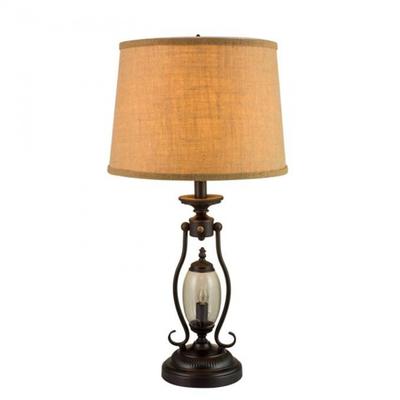 Black Metal 25.5" Table Lamp by Fangio Lighting in Black