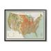 Stupell Industries Vintage United States Map Major Land Uses 1950 Oversized White Framed Giclee Texturized Art By Daphne Polselli in Brown | Wayfair
