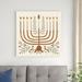 The Holiday Aisle® Natural Hanukkah I by Victoria Barnes - Wrapped Canvas Graphic Art Canvas in White | 36 H x 36 W x 1.25 D in | Wayfair