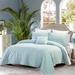 Eider & Ivory™ Flensburg Microfiber 4 Piece Quilt Set Polyester/Polyfill/Microfiber in Blue | Full/Queen Quilt + 2 Shams + 1 Throw Pillow | Wayfair