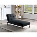 Corrigan Studio® Alisiah Armless Chaise Lounge Wood/Microfiber/Microsuede in Brown | 31 H x 30 W x 62 D in | Wayfair