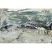Orren Ellis Teal Seascape I by Lila Bramma - Wrapped Canvas Painting Canvas in White | 24 H x 36 W x 1.25 D in | Wayfair