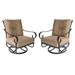 Bloomsbury Market Anif Set Of 2 Swivel Club Chair w/ Cushions, Wood | 38 H x 28 W x 35 D in | Outdoor Furniture | Wayfair