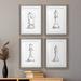 Red Barrel Studio® Chess Piece Study I - 4 Piece Picture Frame Print Set Paper, Wood in Gray/Green/White | 68 H x 20 W in | Wayfair