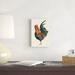 Gracie Oaks Watercolor Rooster II by Grace Popp - Wrapped Canvas Painting Canvas in Black/Brown | 12 H x 8 W x 1.25 D in | Wayfair