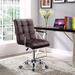 Orren Ellis Rawtenstall Task Chair Upholstered in Brown | 33.1 H x 21 W x 20 D in | Wayfair 684791FC947044FEAF4FB2C9CE52B925