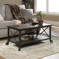 Trent Austin Design® Hovey Coffee Table w/ Tray Top Wood in Black/Brown | 18.5 H x 24.21 W x 42.91 D in | Wayfair 387EB2BEE83840E4936D468D1C194A81