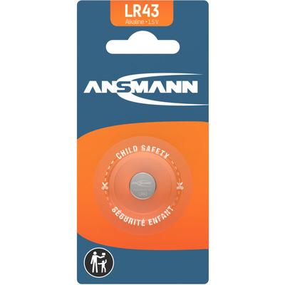 ANSMANN Alkaline Knopfzelle LR43 / LR1142 / AG12