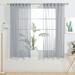 Deconovo Rod Pocket and Back Tab Sheer Curtains(2 Panel)