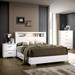 Champs Contemporary Queen Solid Wood 3-Piece Storage Panel Bed Set with USB Port by Furniture of America