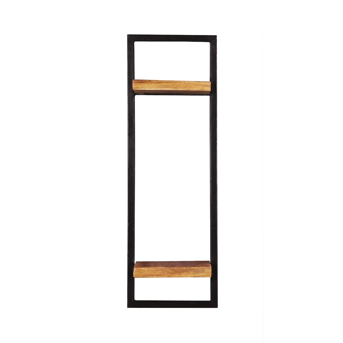 SIT Möbel Wandregal mit 2 Böden | Mango-Holz natur | Metall schwarz | B 25 x T 25 x H 75 cm | 14338-01 | Serie SIDNEY Image