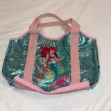 Disney Accessories | Disney Little Mermaid Beach Bag | Color: Black/Brown | Size: Osbb