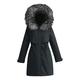 Parka Coat Women with Fur Hood: Long Coats for Women Plus Size Padded Winter Coats