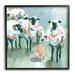 Stupell Industries Piglet in Flock of Sheep Adorable Farm Animal by Carol Robinson - Painting on Canvas in Green | 12 H x 12 W x 1.5 D in | Wayfair