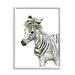 Stupell Industries Young Zebra Boho Fashion Chic Forest Crown by Carol Robinson - Painting on Canvas in Black | 20 H x 16 W x 1.5 D in | Wayfair
