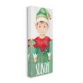Stupell Industries Tis The Season Christmas Elf Bell Hat XXL Stretched Canvas Wall Art By Lanie Loreth Canvas in Green | Wayfair af-379_cn_10x24