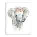 Stupell Industries Chic Baby Elephant w/ Floral Print Hair Tie by Carol Robinson - Painting on Canvas Canvas, in Gray | Wayfair af-530_wd_10x15