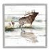 Stupell Industries Elk & Wild Deer Forest Animal Watering Hole Black Framed Giclee Texturized Art By Ruane Manning Canvas | Wayfair