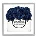 Stupell Industries Chic Navy Roses In Glam Fashion Bag XXL Stretched Canvas Wall Art By Amanda Green Canvas in Blue | 24 H x 24 W x 1.5 D in | Wayfair