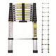 NAIMP 3.2M Telescopic Ladder, 10.5Ft Multi-Purpose Folding Aluminium Telescoping Ladder Extendable Ladder Portable Loft Ladders Extension Ladder Foldable Ladder With EN131, 11 Steps, 150kg/330lb