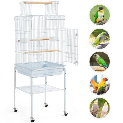 Vogelkäfig Vogelhaus Vogelbauer Wellensittichkäfig 46,5 x 46,5 x 136 cm Kanarien Käfig Exotenkäfig Image