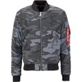 Alpha Industries MA-1 VF 59 Reflective Camo Jacke, schwarz-mehrfarbig, Größe S