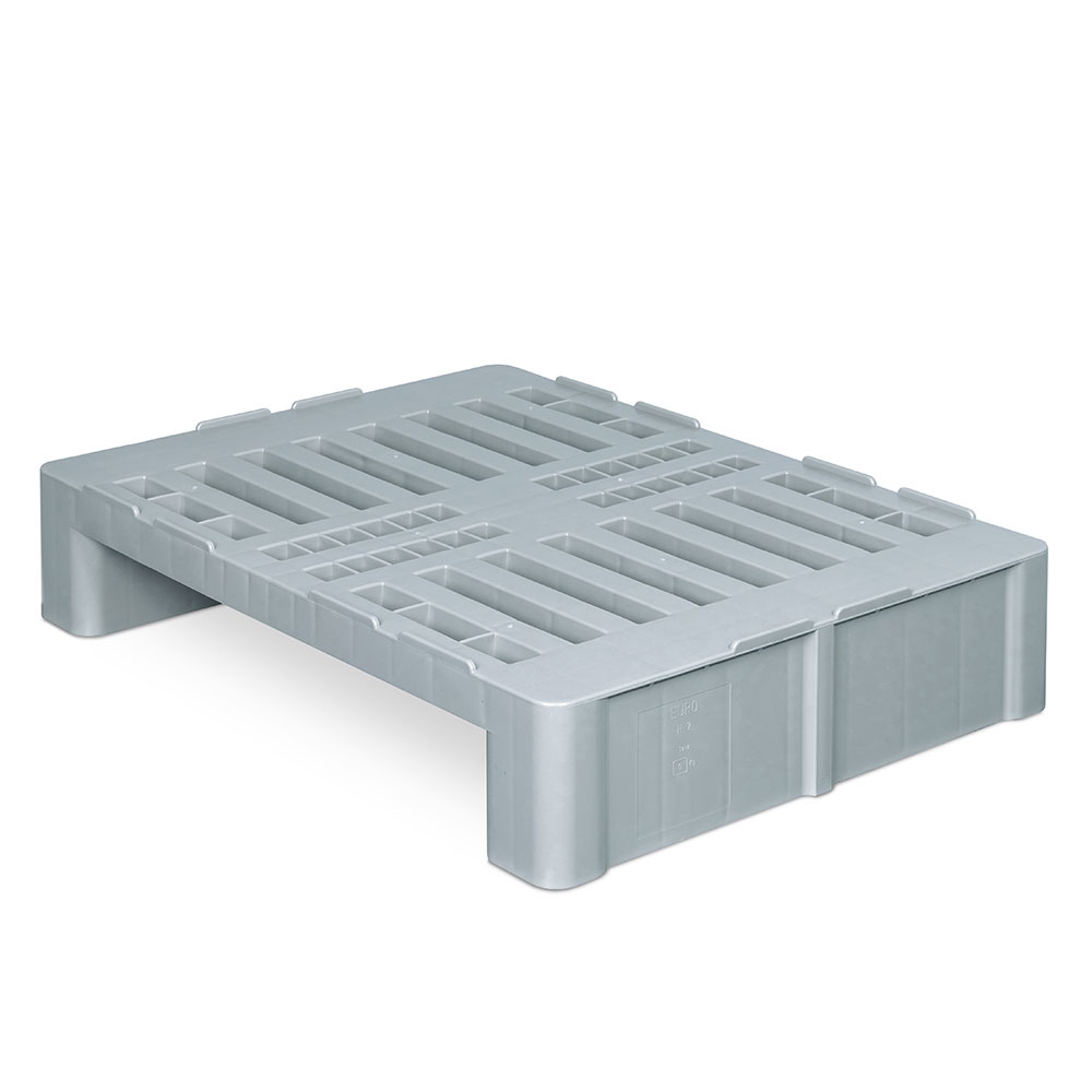 BRB Hygienepalette H2, 2 Kufen/Sicherungsrand, LxBxH 800x600x160 mm, durchbrochen Image